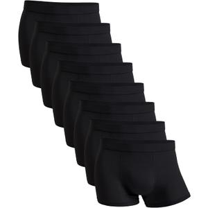 youlehe Men's Underwear Soft Bamboo Viscose Boxer Briefs Stretch Trunks Pack (XX-Large, 8 Pack(black) 030)