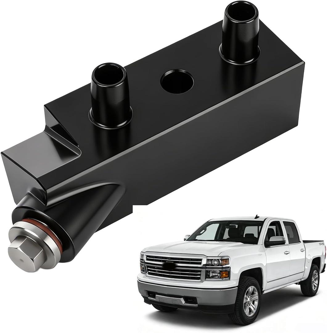 125068000 Automatic Transmission Fluid Thermal Bypass Valve Fit for GMC Sierra 1500 Yukon Tahoe Escalade GM 6L80 5.3L 6.2L 4.3L 2014-2018 Billet Aluminum, Maximize Cooler Flow & Reduce Overheating