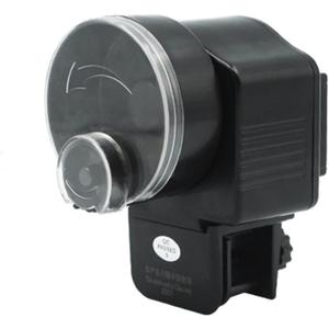 KEKETOPET Automatic Fish Feeder for Aquarium, Small Auto Fish Feeder Dispenser for Mini Tank and Pond, Suitable for Flakes and Pellets, Battery Operated, Battery NOT Included - Black