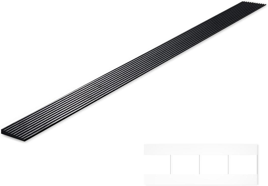 0.4" Rise Rubber Threshold Ramp, 1500 lbs Heavy-Duty Non-Slip Wheelchair Threshold Ramps for Doorway, Indoor Outdoor Ramp for Door Thresholds (Black)