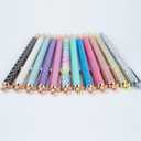 U-RIGHT 12 Pcs Fancy Pens for Journaling, Cute Pens for Women, Retractable Pretty Fun Pens for Nurses Waitress