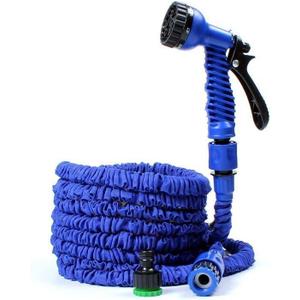 YFZYT 150ft 45m Garden Hose Expandable Water Pipe, 7 Pattern Hose Spray Gun Water Hose Anti-leakage Flexible Hose for Gardening, Car Washing, Cleaning - Blue