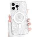 NITITOP Magnetic for iPhone 14 Pro Max Case Clear Sea - White Fish