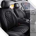 Car Seat Covers Full Set for Chevrolet Silverado 1500 2000-2026, Waterproof Nappa Leather Car Seat Cover, Full Coverage Car Seat Covers Sets(5 Seats/Black)