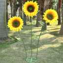 Sunflowers Artificial Flowers Set,5.6 Ft Giant Silk Fake Sunflower Decoration,Sunflower Decor for Rustic Wedding Backdrop,Outdoor Garden Party Photo Props,Shop Window Displays(3PCS)