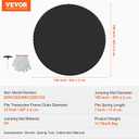 VEVOR Replacement Trampoline Mat, Jumping Mat Fits 15 ft Frame, Universal Jumping Round Trampoline, UV-Resistant Mat with Spring Tool & 96 V-Rings, Fit 7" Spring Length