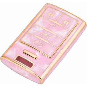 for Cadillac Key Fob Cover, Key Fob Case Cover Fits for Cadillac SRX ATS Escalade XT4 XT5 XT6 XTS CTS STS CT6 Chevrolet C7 Corvette Car Accessories Smart Key