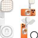 Diyife Magnetic Selfie Light for Phone, [Compatible with MagSafe] CRI95, 3 Modes, 45 LED, 360 Rotatable Phone Light with Foldable Mirror, Portable Selfie Ring Light for Zoom Makeup Video Conference