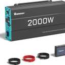 Renogy Inverter P2 2000 watt Pure Sine Wave Inverter, Solar Car Power Inverter 12V to 120V AC Converter for RV, Truck, Camping, Home Backup, Outdoor, Emergency, Off-Grid Living, 16.4FT Remote Control