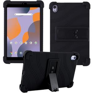 Case for Walmart Onn 8 inch Tablet 2024 Model (100135923), Kids Friendly Soft Silicone Adjustable Stand Cover for Onn 8 inch Gen 4 2024 Tablet Case (Black)