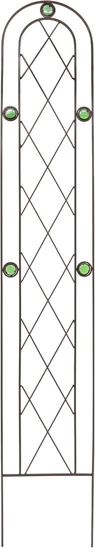 Arcadia Garden Products TR02 Arched Garden Trellis, 5' x 10", Black