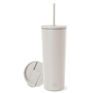 Simple Modern Insulated Tumbler with Lid and Straw | Leak-Proof Iced Coffee Cup | Ceramic-Lined Stainless Steel Travel Mug | Gifts for Women Her Him | Classic Signature | 24oz | Lavender Mist
