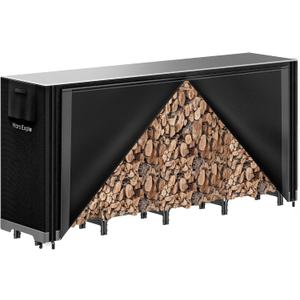 8ft Firewood Rack Outdoor with Cover, Heavy Duty Wood Racks Outdoor for Firewood, Indoor Firewood Storage Log Rack with Cover Wood Holder Set Black 8ft Firewood Rack Outdoor with Cover, Heavy Duty Wood Racks Outdoor for Firewood, Indoor Firewood Storage Log Rack with Cover Wood Holder Set Black