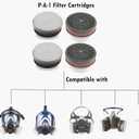 LDY-3 P-A-1 Filter Cartridge Against Organic Vapors and Dust for Respiratory Protection,Screw Type,4 Pcs