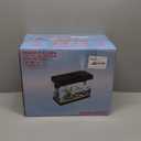 Fish Tank, 2.4 Gallon Fish Aquarium, Fish Tank Starter kit with Smart Humidifier, Temperature Display, 7-Color Lighting, 3 in 1 Quiet Pump with Filteration & Oxygenation & Circulation (Black)