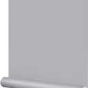 FUKU MON 24"x394" Grey Wallpaper Matte Solid Gray Contact Paper Self-Adhesive Peel and Stick Thick Removable Texture Wallpaper for Bedroom Cabinets Livingroom (Ligth Gray)