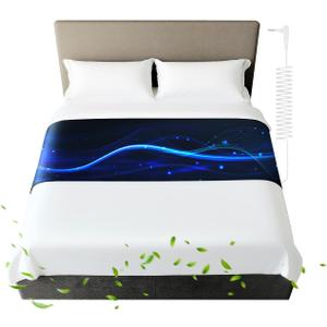 Grounding Mat for Bed Queen Size 27"×60", Anti-Slip PU Leather Earthing Grounding Mattress Pad with Earthing Rod, Conductive Bed Grounding Pad for Sleep Wellness & Daily Comfort
