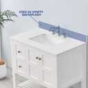 36 in. W x 4 in. H Engineered Stone Backsplash for Bathroom Vanity Sink Top in Ariston White
