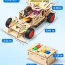 Poraxy STEM Kits for Kids 8-10, STEM Toys for Boys Ages 8-13, Remote Control Car, Wooden 3D Puzzles Science Kits 8-12 Projects Building Model, Birthday Gifts for 9 11 14 Year Old Teen Boys Girls