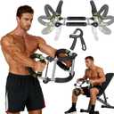 Twister Arm Trainer with Grip Strength Trainer, 20-270lbs Adjustable & 20-160lbs Foldable Options, Chest Workout Equipment, Arm Trainer for Men Women, Home Gym Strength Trainer,Chest and Arm Exerciser