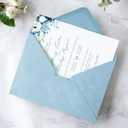 PONATIA 50 PCS A7 Envelopes, 5.25 x 7.25'' Matte Dusty Blue Envelopes For 5x7'' Weddings Invitation Cards, Christmas Gift Cards, Acrylic Invitations, Photos and Any 5x7" Inserts