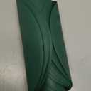 Round Vinyl Green Placemats Set of 6, Faux Leather Waterproof Wipeable Heat Resistant Place Mats, Washable Table Mats for Halloween, Thanksgiving & Christmas Dinner(Green)