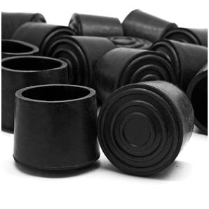 Piutouyar Round PVC Rubber Furniture Covers, 32mm / 1-1/4 Inches Table Chair Leg Tip Protectors, Non-Slip End Cap for Protect Surfaces, Black (16Pcs)
