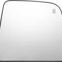 X AUTOHAUX Car Rearview Right Passenger Side Upper Part Mirror Glass Replacement W/Backing Plate Heated White Glass for Nissan Titan 2004-2015