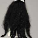 Extension Hair Burmese Curly 18 Inch 60g Human Feather-Line Invisible Pre Separated Knotless Crochet Hair Color 1B