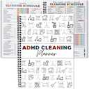 ADHD Cleaning Planner, Reusable adhd Cleaning Schedule & Checklist Organizer, Daily Weekly Monthly Household Management System for Home Chore Tracking & Stress-Free Organization