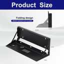 1 Pcs 24 Inch Keyboard Wall Mount Foldable Fits Standard Computer Keyboard Mouse Stand Tray Organizer for Small Offices Apartments, Easy Installation with 4 Screws (Black)