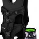 AAKRANA Dog Backpack Carrier for Small Dogs, Size M, Reinforced Bottom, 16.1"L x 11.8"W x 3.0"H