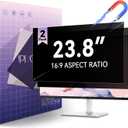 [2-Pack] Magnetic 23.8 Inch Computer Privacy Screen Protector for 16:9 Monitor, Removable 23.8in Private Filter for Anti Glare Block Blue Light, Screen Cover Shield Office Shade for Desktop TV Monitor