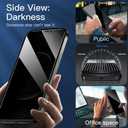 10 x NEW'C Pack of 3 Anti-Spy Tempered Glass Screen Protector for iPhone 12 Pro Max (6.7 Inches) - Effective Scratch-Resistant - Bubble-Free - Ultra Resistant - 9H Hardness Glass, Transparent/Green