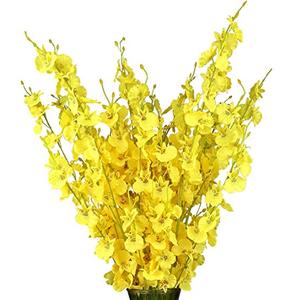 OMUYGDD Artificial Flowers Orchids Silk Fake Flowers in Bulk, 11 Pcs (Each 28”), for Wedding Festive Party Home Office Decoration, No Include Vase.
