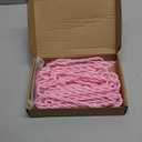 Soulchen 36 Pcs Christmas Glitter Candy Cane Ornaments with Bows Plastic Sparking Candy Cane Decoration Christmas Tree Hanging Ornaments Crafts for Xmas Tree Holiday Festive Party Supplies Home (Pink)