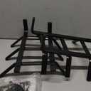 AMAGABELI GARDEN & HOME Fireplace Grate Log Holder 24 Inch Firewood Burning Rack Heavy Duty Wrought Iron Solid Steel for Chimney Hearth Fire Pit Outdoor Kindling Tools Wood Stove Accessories