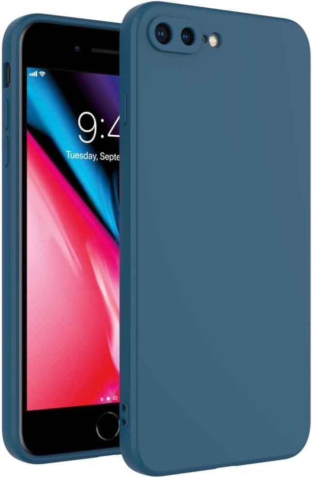 for iPhone 8 Plus Case Dark Blue, Scratch Resistant with Soft Touch, Slim Thin Phone Cover for iPhone 7 Plus 5.5 inch