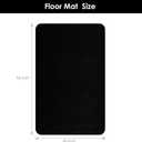 Vicwe Area Mat for Hard Floor, 5'×8' Area Rug for Home, PVC Non-Slip Floor Protector for Dining Room, Large Anti-Scratch Floor Mats for Laundry Room, Kitchen, Bedroom (Black)