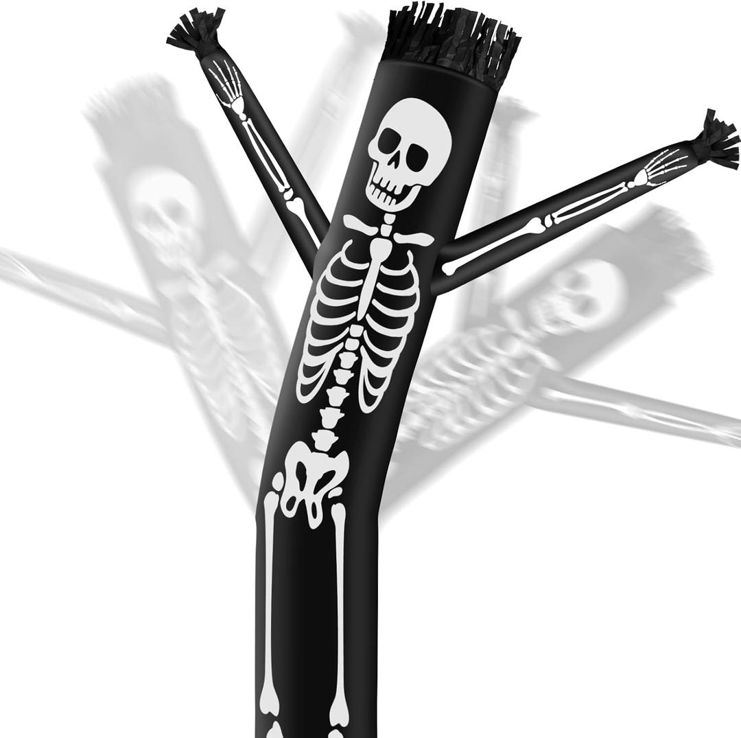 Halloween Skeleton Inflatable Tube Man, 20 ft Tall Wacky Waving Inflatable Skeleton Dancing Tube Guy for Outdoor Halloween Party Decoration (Blower Not Included)