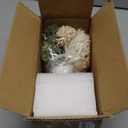 Mkono Small Artificial Flowers in Ceramic Vase 12.5" Centerpieces Coffee Table Decor, Silk Flower Arrangements for Home Decor Indoor Fake Flower Bouquet for Bathroom Dining Room Kitchen Wedding Brown