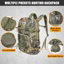 HUNTPAL Hunting Backpack, Waterproof Camo Hunting Daypack with Storage Pockets, Long-Lasting Bag for Rifle Shotgun Bow Gun (Medium)