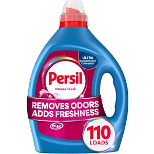 Persil Intense Fresh Everyday Clean, Liquid Laundry Detergent, High Efficiency (HE), Deep Stain Removal, Ultra Concentrated, 82.5 fl oz, 110 Loads