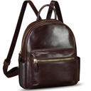 Genuine Leather Backpack Purse for Women Vintage Casual Daypack Handmade Western Leather Rucksack Knapsack (Coffee)