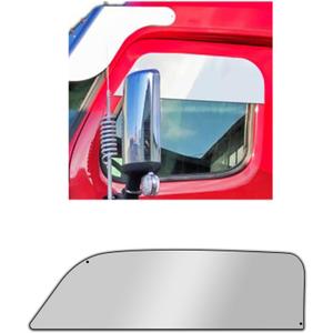 Freightliner Cascadia 10 Inch Chop Top Windows Set Stainless Steel Stainless Steel