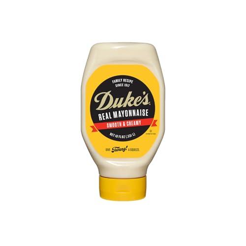 Duke’s Real Mayonnaise Squeeze Bottle - Original Smooth & Creamy Taste, 18 Ounce (Pack of 4) Best By: 10/12/25