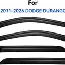 Window Visors Rain Guards for 2011-2026 Dodge Durango, Out-Channel Window Vent Wind Deflectors Visors Shades for 11-26 Durango