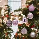 41ct Large Christmas Balls Shatterproof Hanging Decorations Set for Xmas Tree Garland Ornaments (Pink, 2.36''/60mm)