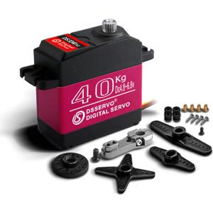 40kg RC Servo High Torque Metal Gear Standard Digital Servo 6.8V for 1/8 1/10 RC Cars (40kg 180 Degree)