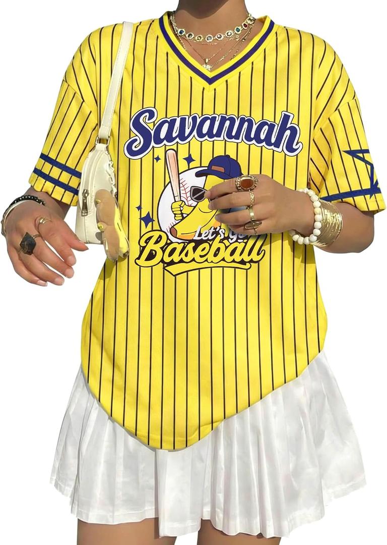 Baseball Jersey Shirts Baseball Shirt Women Quick-Dry Game Day Fan T-Shirt Funny Ballgame Graphic Short Sleeve Tee Tops (S)